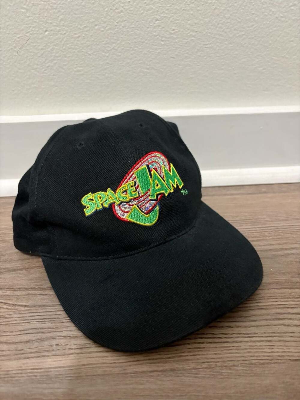 Vintage 1996 Space Jam American Needle Youth Black Baseball Cap Hat Movie Promo